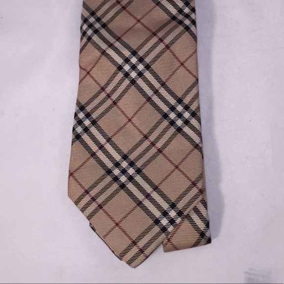 Men’s Cream Burberry Nova Check Tie - Picture 1 of 5